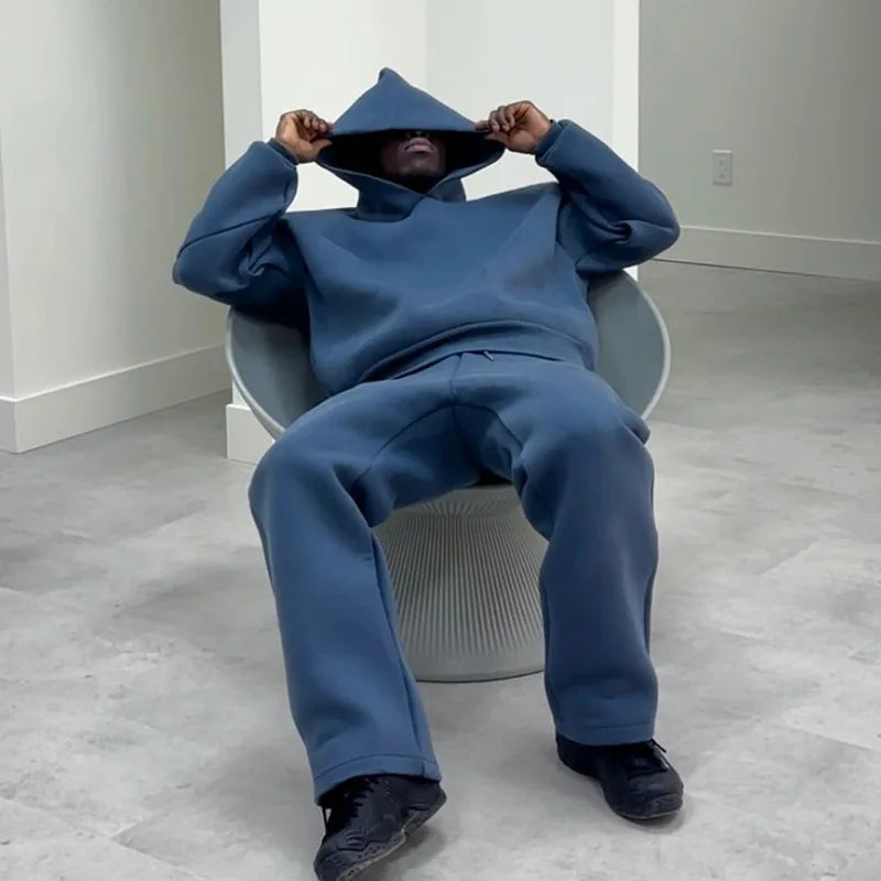 חליפת טרנינג אוברסייז - סט קפוצ'ון ומכנס