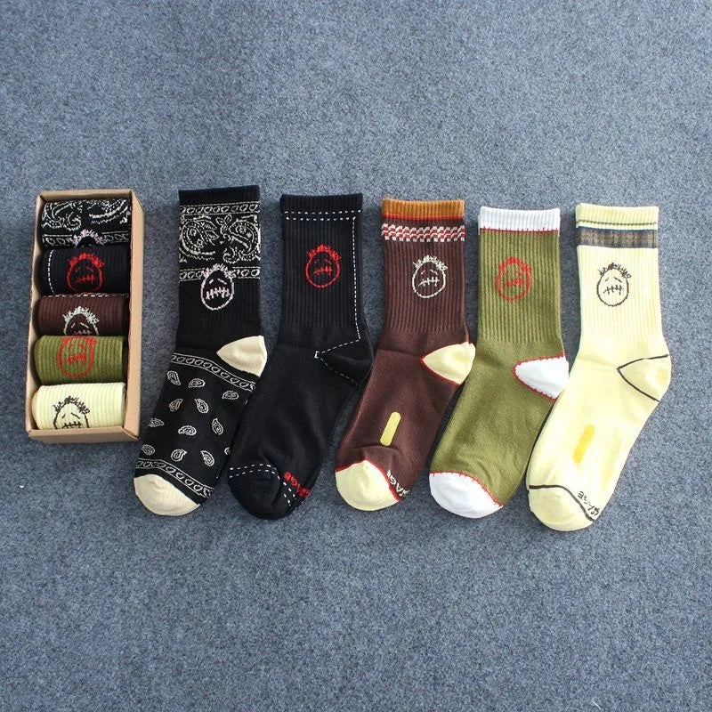 סט 5 זוגות גרביים מעוצבות - 5 עיצובים שונים