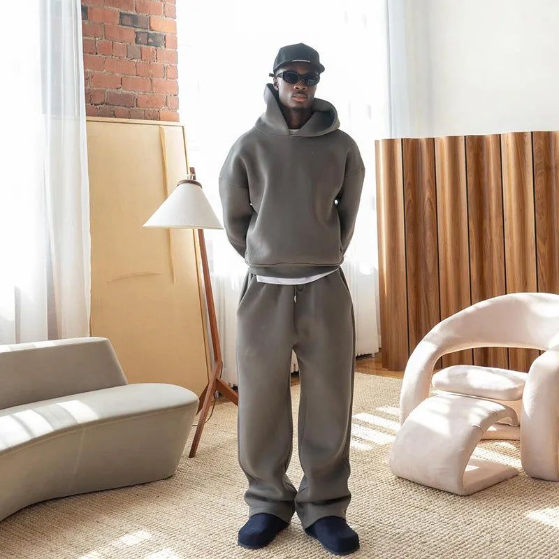 חליפת טרנינג אוברסייז - סט קפוצ'ון ומכנס