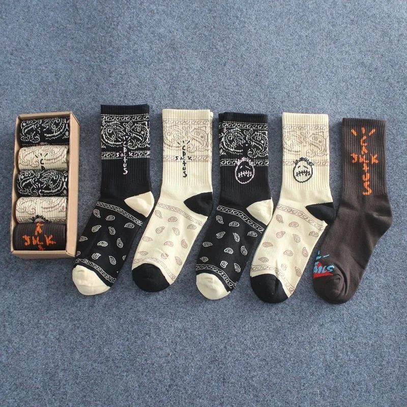 סט 5 זוגות גרביים מעוצבות - 5 עיצובים שונים