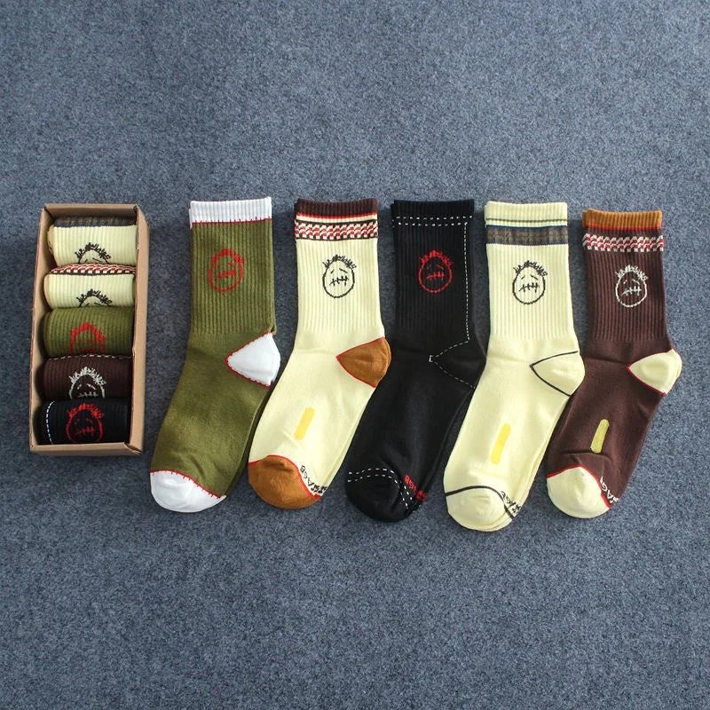 סט 5 זוגות גרביים מעוצבות - 5 עיצובים שונים